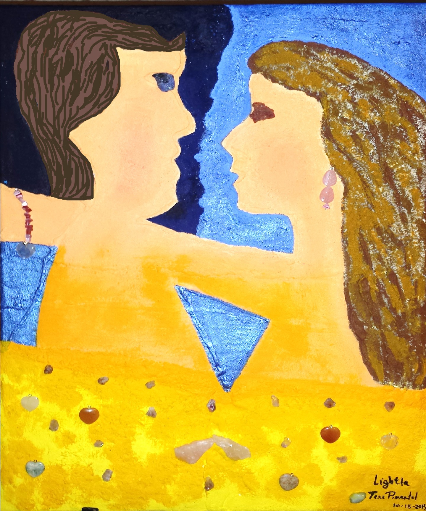 Love and Romance Hug 20x24 colored